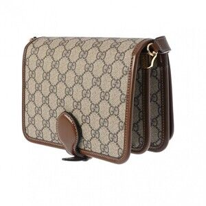 Gucci Leather Tan Shoulder GG Brown Interlocking Beige Supreme Bag